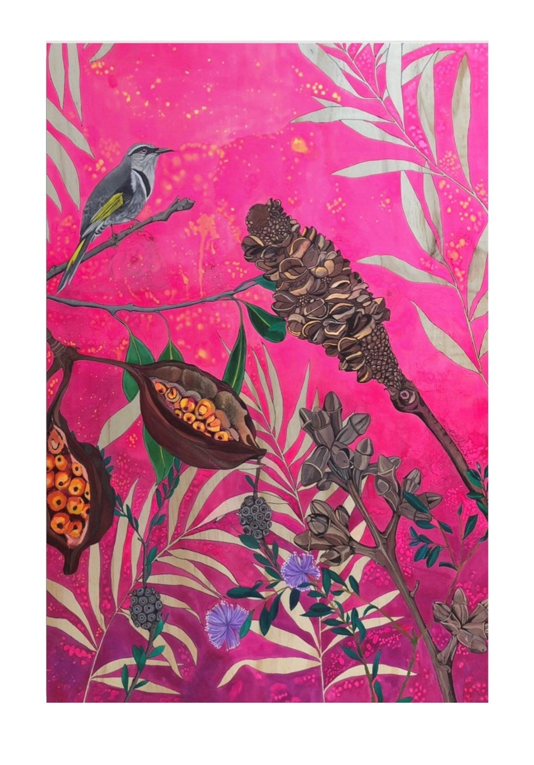 Mr. Honey in a Hot Pink Sky - Limited Edition Print