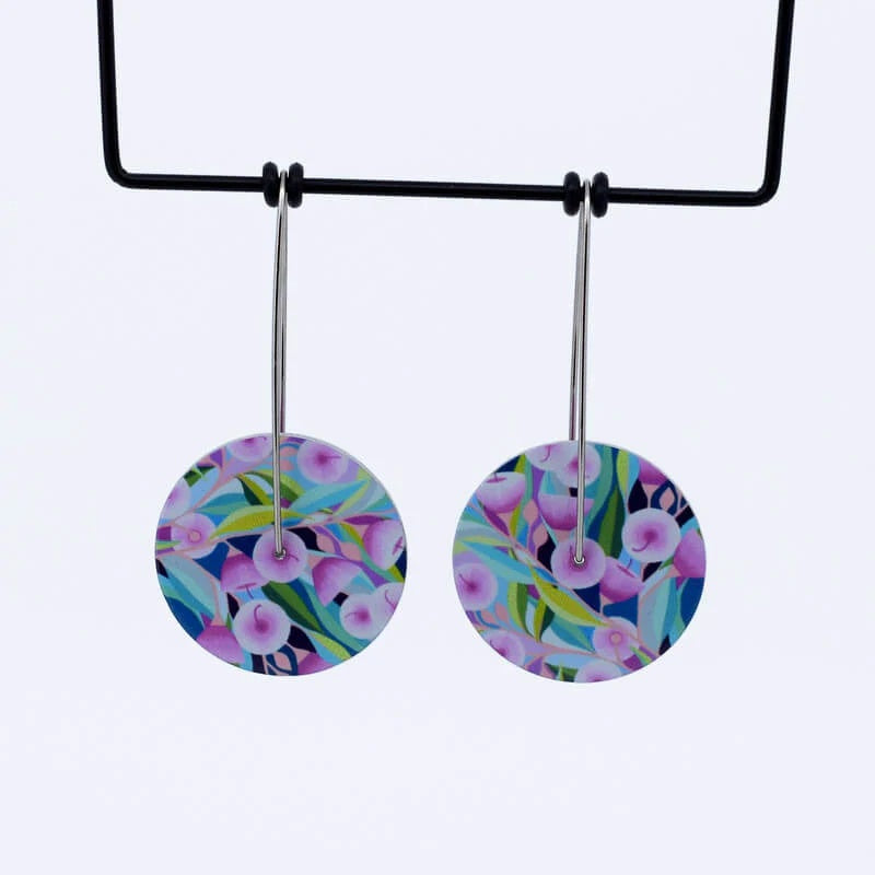 Pink Gum - Medium Circle Drop Hook Earrings