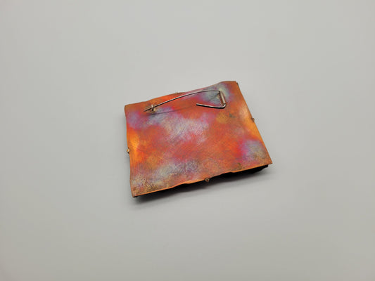 Enamel & Copper Brooch - Large