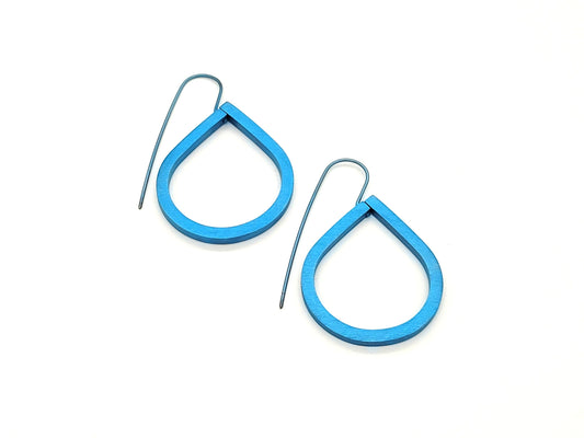 Anodised Titanium Teardrop Earrings
