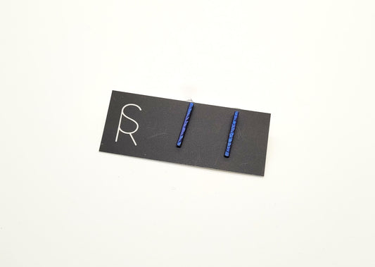 Textured Linear Small Titanium Earrings