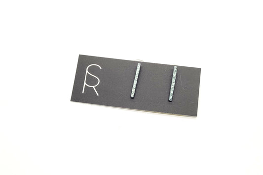 Textured Linear Small Titanium Earrings