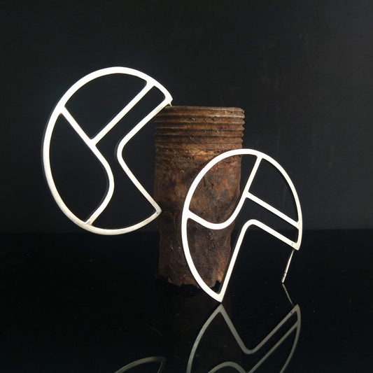 ART DECO Earrings - Large Discs