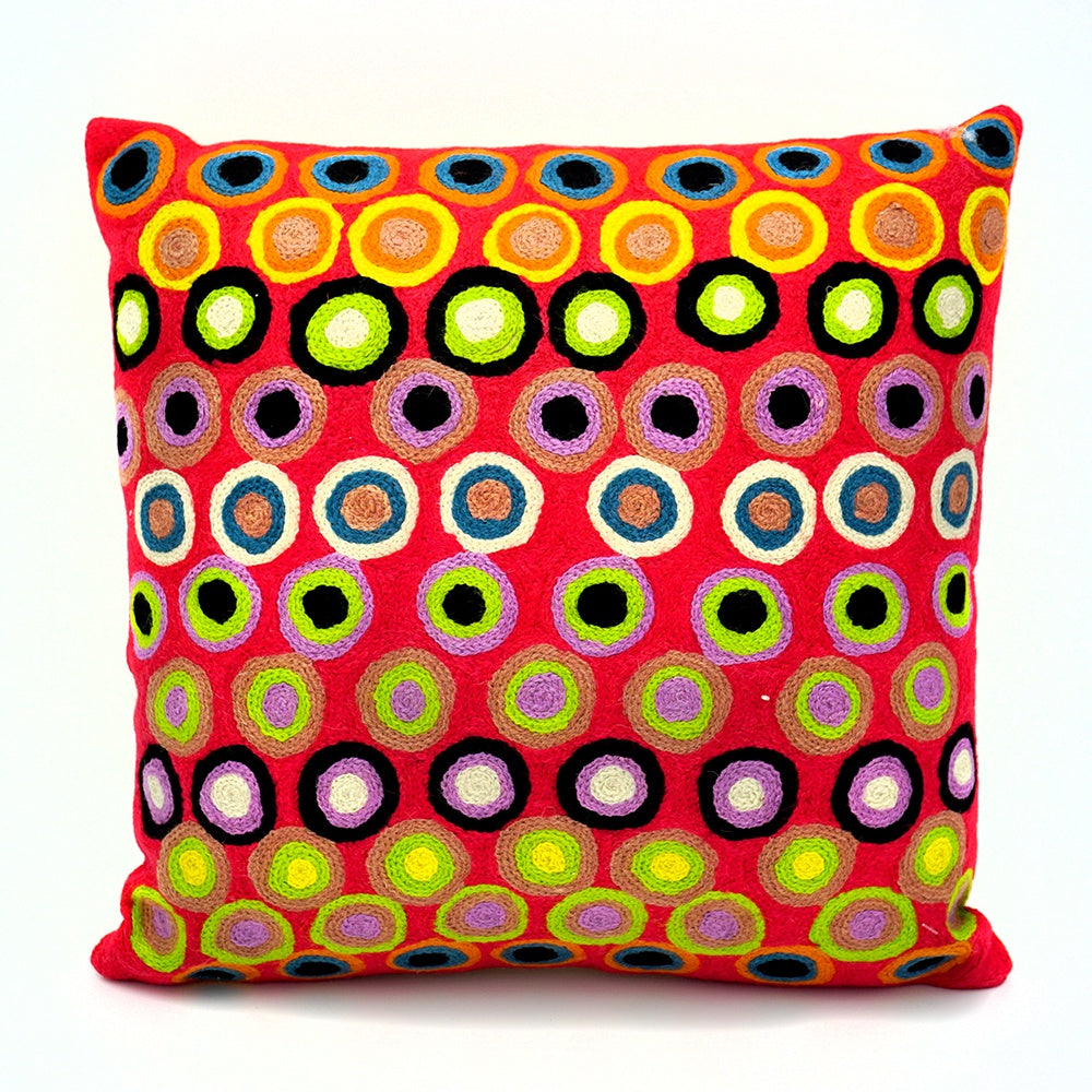 Chainstitch Cushion Cover - Daisybell Kulyuru