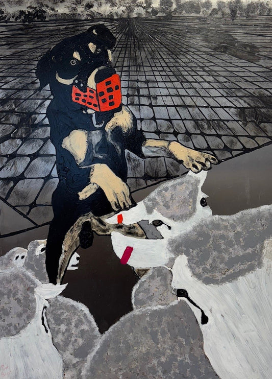 Bundy Bannerman, Backing Sheep, 2023