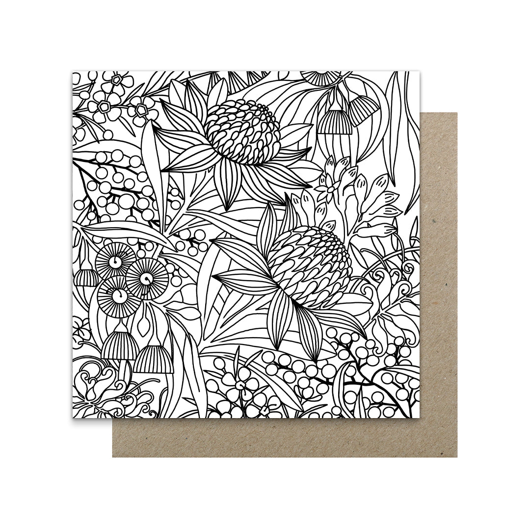 Colouring Cards Pack (6) - Dreams in Flowers