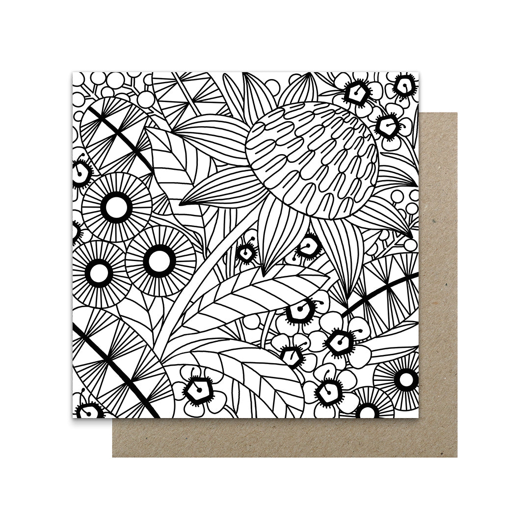 Colouring Cards Pack (6) - Dreams in Flowers