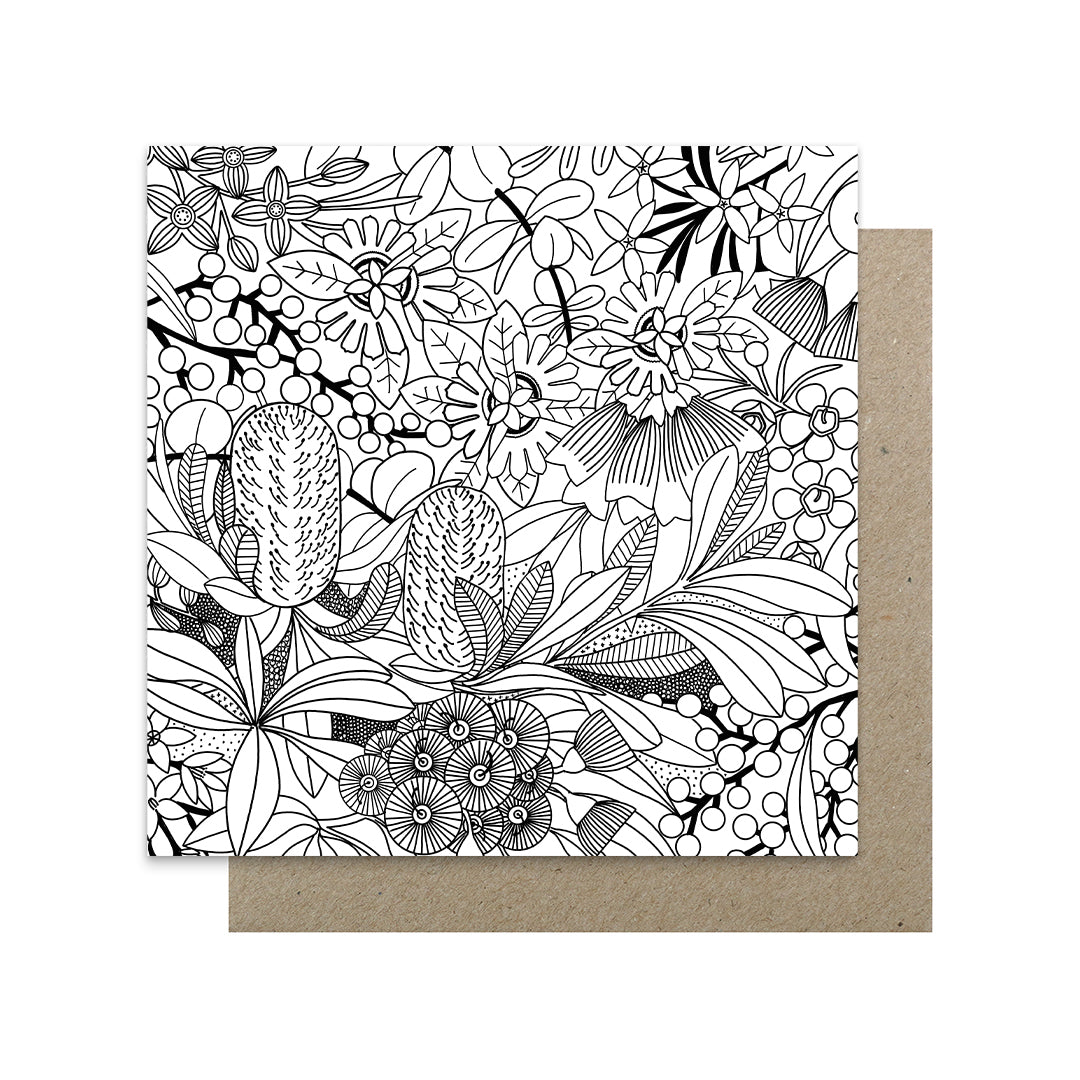 Colouring Cards Pack (6) - Dreams in Flowers