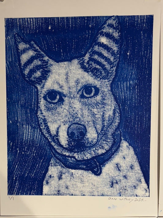 Dog Monoprint - Dan Withey - The Dog Exhibition 2025