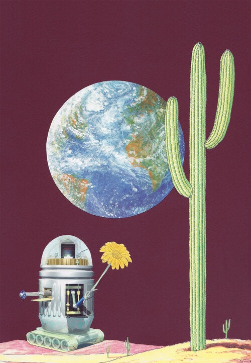 Offer in the face of Adversity (aka The Flower) - Limited Edition A4 Print by Anna Goodhind