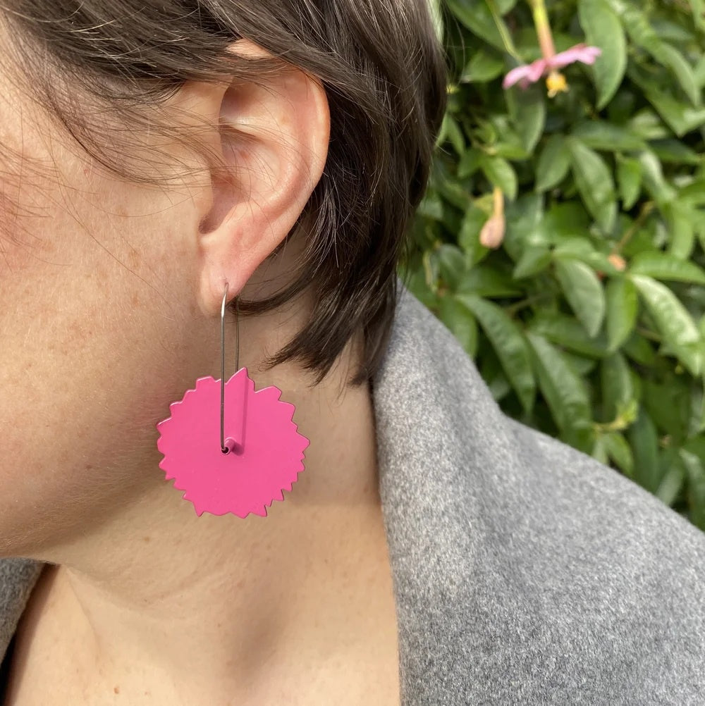 Flower Patch: Globe Amaranth Earrings