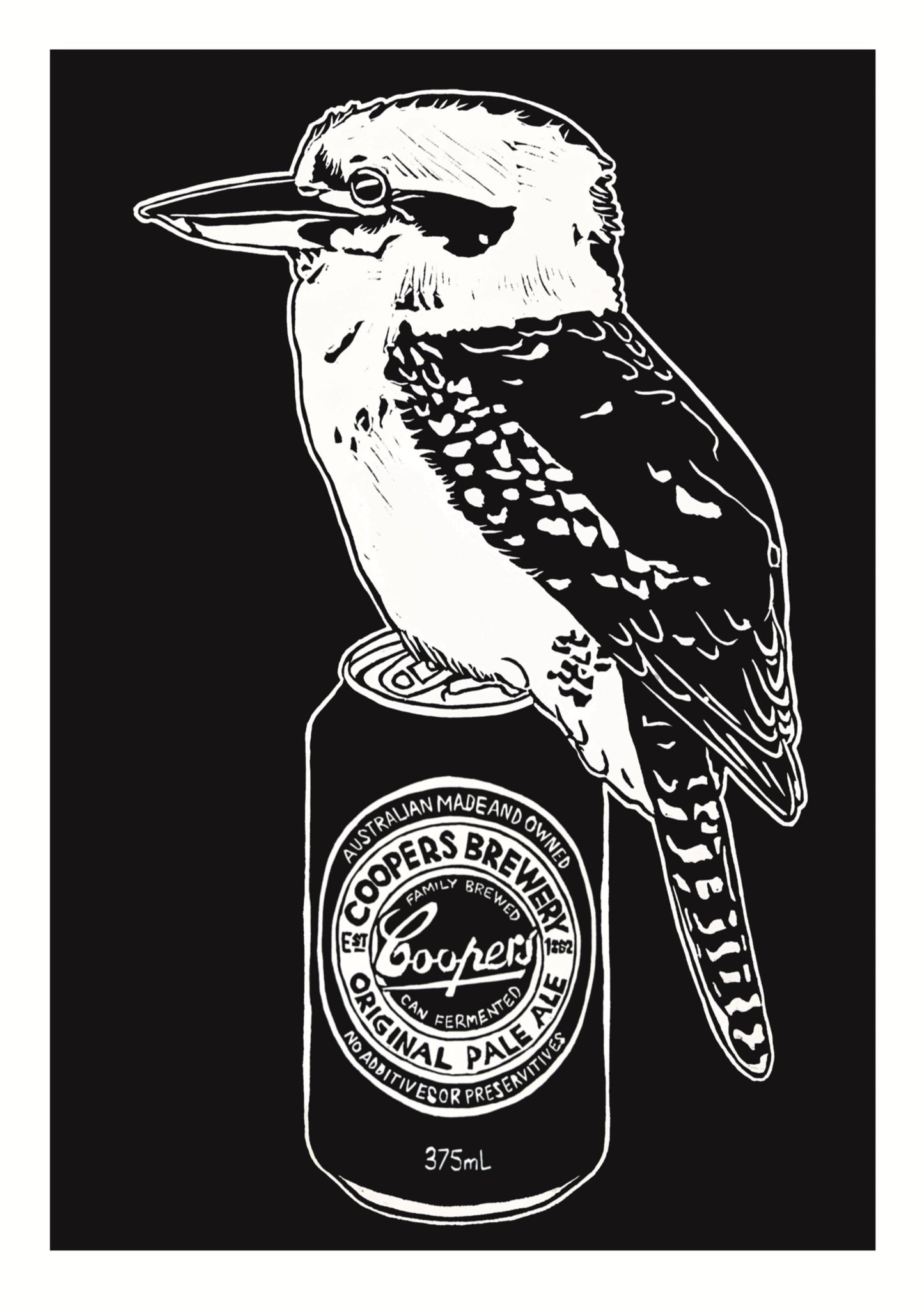 Thirsty Bird Print - Kookaburra & Coopers Original Pale Ale