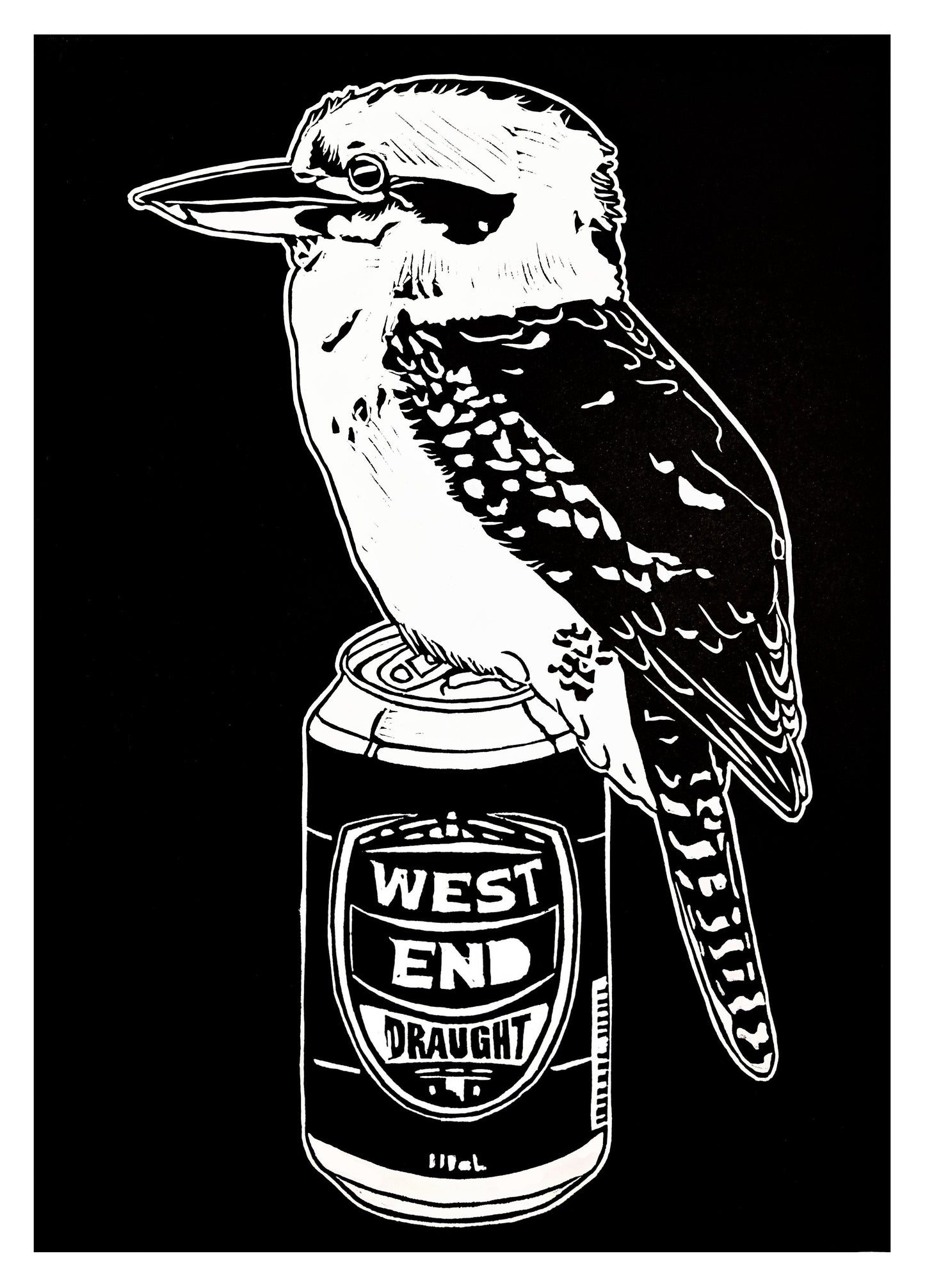 Thirsty Bird Print - Kookaburra & West End Draught