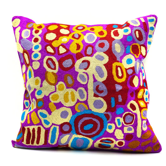 Chainstitch Cushion Cover - Anmanari Brown (5)