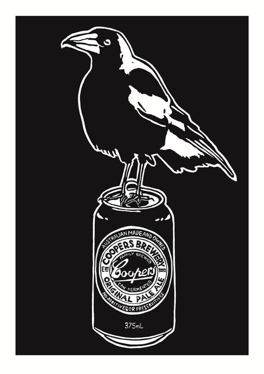 Thirsty Bird Print - Magpie & Coopers Original Pale Ale