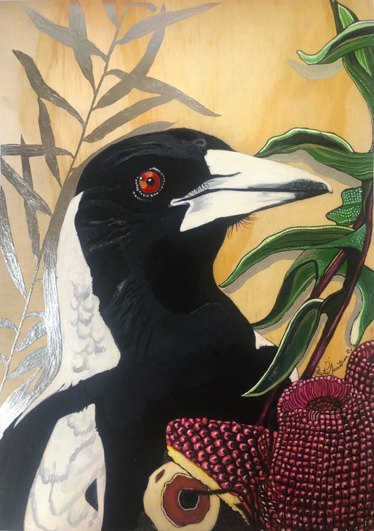 Mr. Maggs with Silver Leaves - Large A2 Framed Limited Edition Print