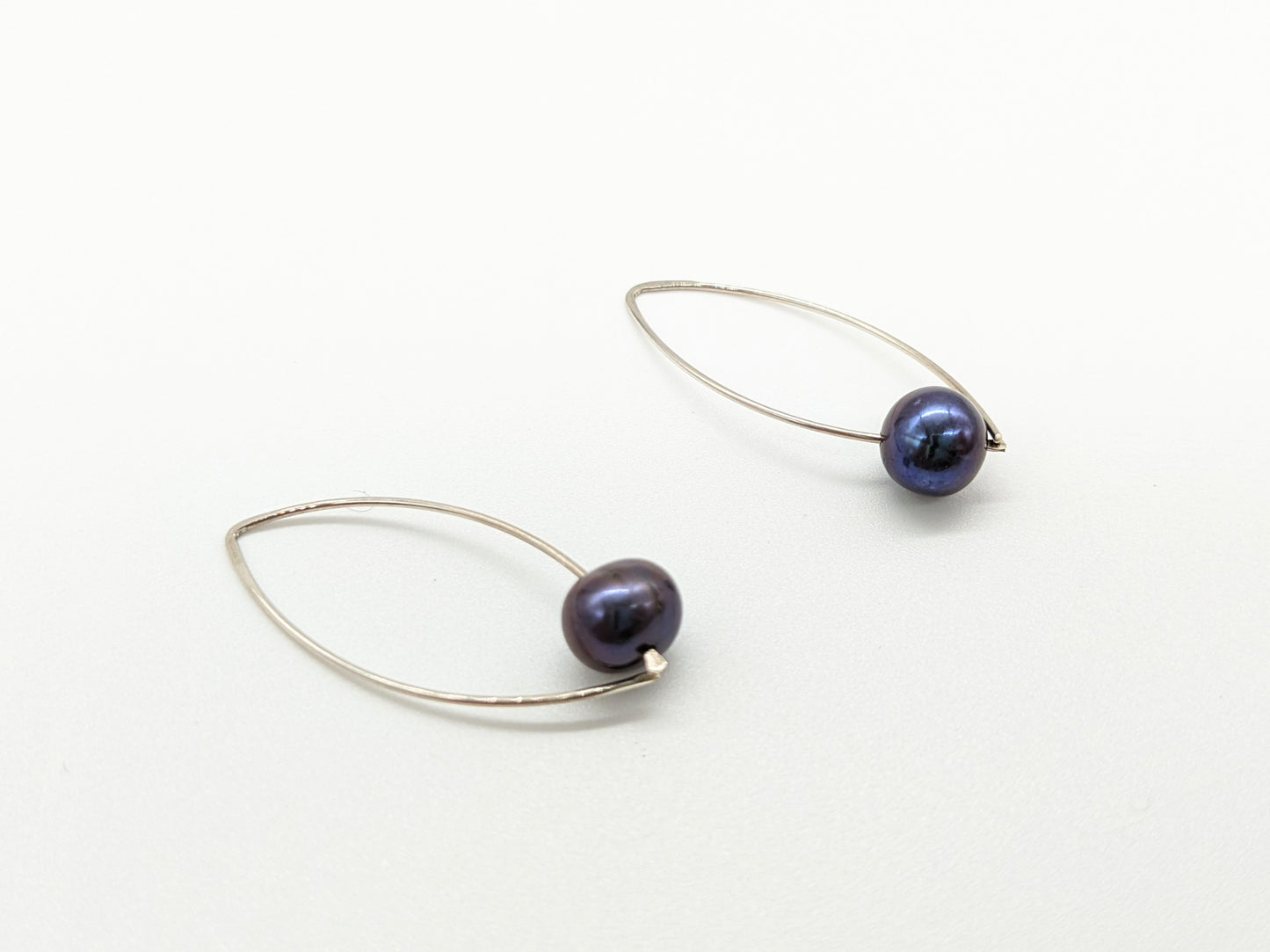 Black Freshwater Pearl Earrings - Small