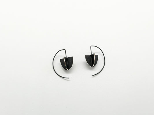 X-Series Short Hook Earrings - Shield