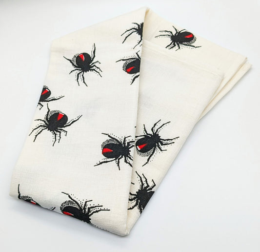 Tea Towel by Russell Leonard - Redback Spiders