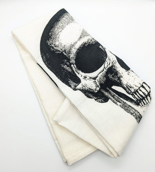 Tea Towel by Russell Leonard - Skull