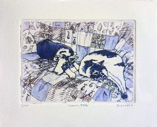 Couch Pets - Limited Edition Solarplate Etching