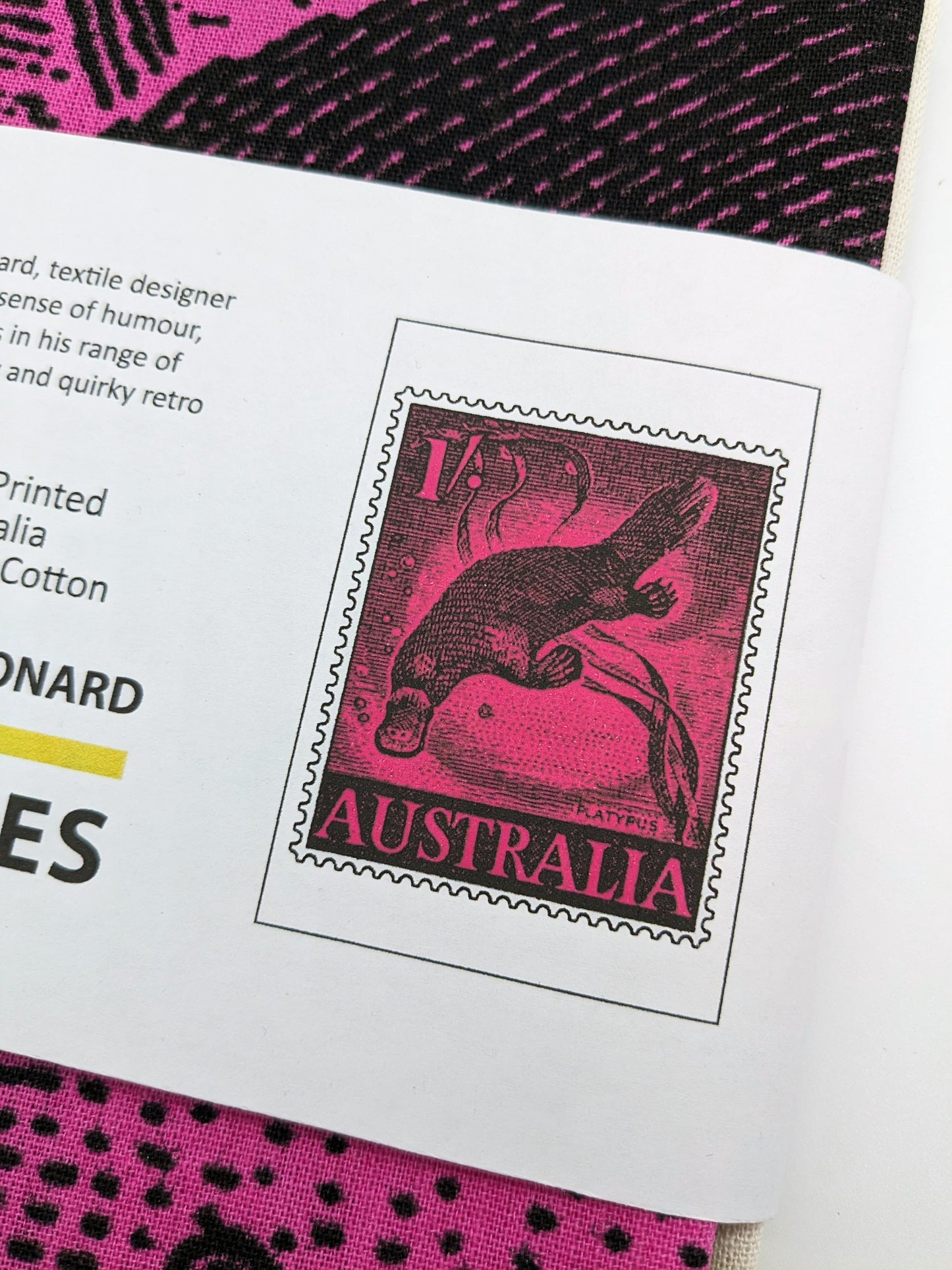 Australian Animal Postage Stamp Tea Towels by Russell Leonard