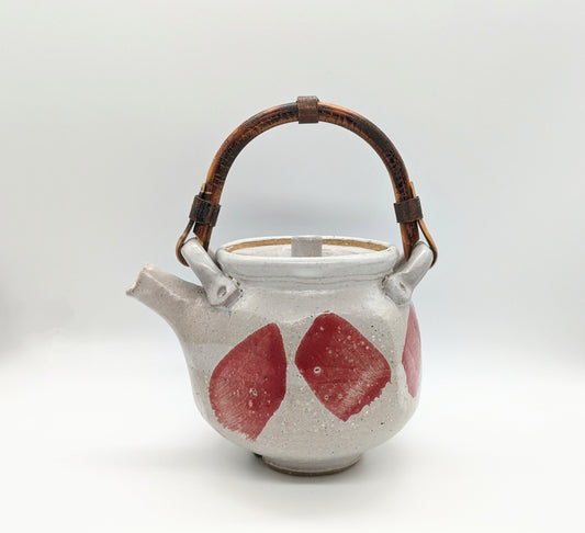 Teapot with Bamboo Handle by Waterport Pottery