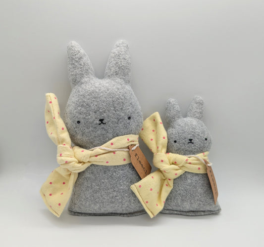 Grey Bunny with Scarf