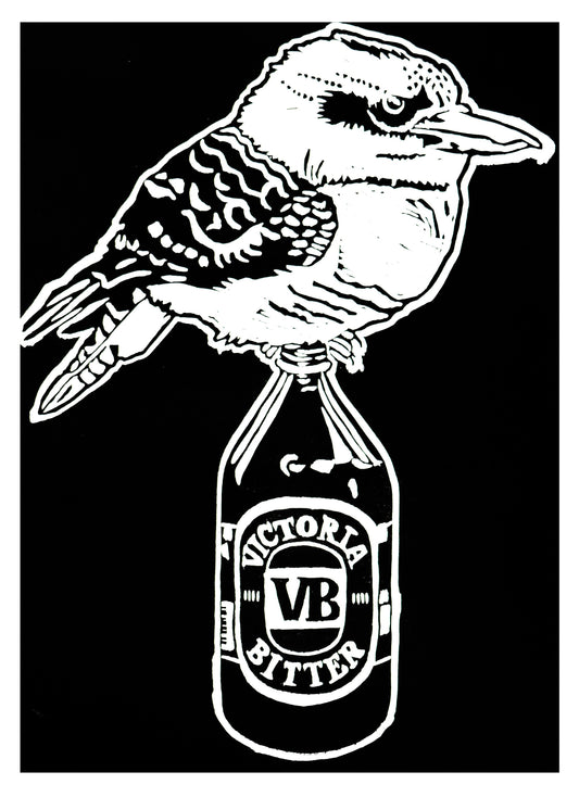 Thirsty Bird Print - Kookaburra & Victoria Bitter