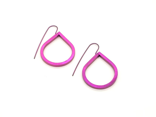 Anodised Titanium Teardrop Earrings