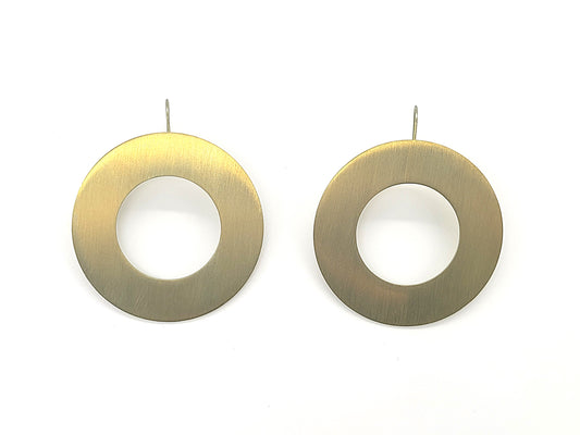 Anodised Washer Earrings 50mm with hook