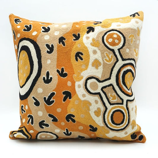 Chainstitch Cushion Cover - Pauline Nampijinpa Singleton