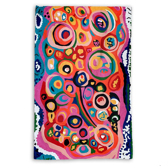 Chainstitch Wool Rug/Tapestry - Medium - Andrea Mimpitja Adamson