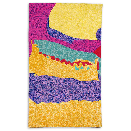 Chainstitch Wool Rug/Tapestry - Medium - Akay Koo'oila (1)