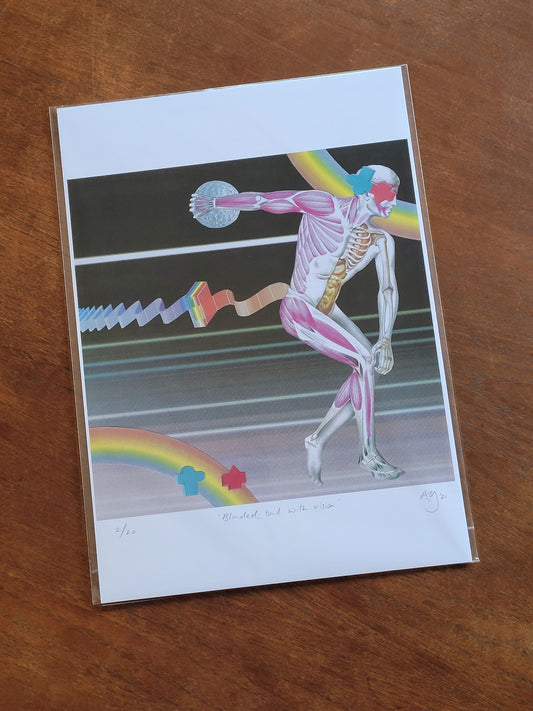 Blinded, but with vision - Limited Edition A3 Print by Anna Goodhind