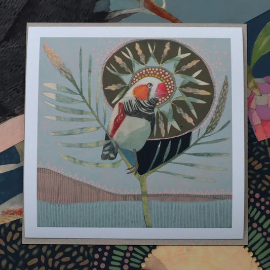 Finch & Bottlebrush - Mini Print by Dana Kinter