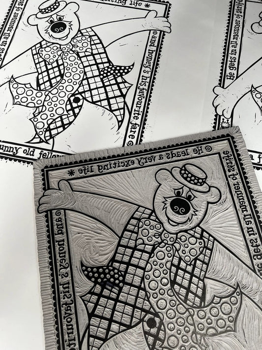 Humphrey - Limited Edition Lino Print (hand-coloured)