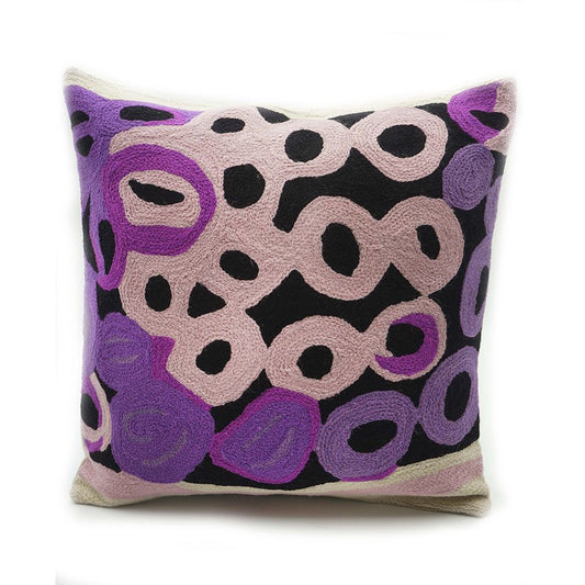 Chainstitch Cushion Cover - Anmanari Brown (2)