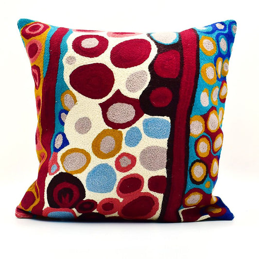 Chainstitch Cushion Cover - Anmanari Brown (3)