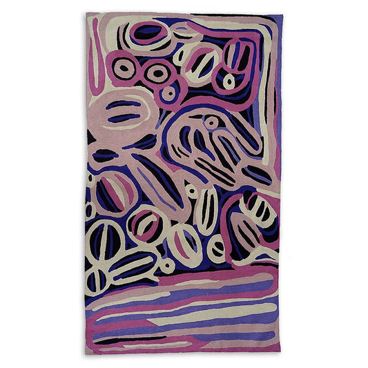 Chainstitch Wool Rug/Tapestry - Medium - Anmanari Brown (3)