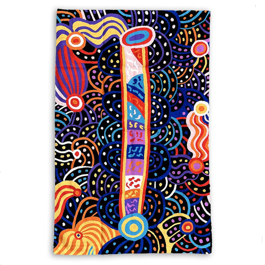 Chainstitch Wool Rug/Tapestry - Medium - Nora Nyutjanka Davidson