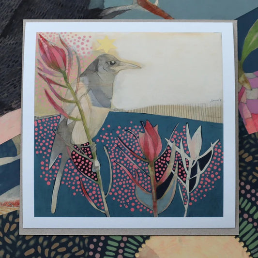 Magpie & Leucadendron - Mini Print by Dana Kinter