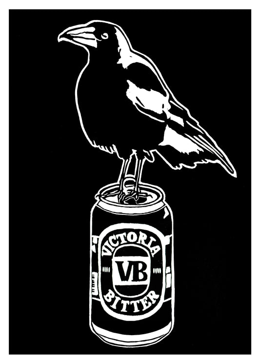 Thirsty Bird Print - Magpie & Victoria Bitter