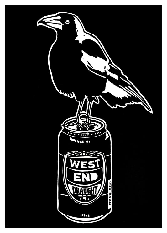 Thirsty Bird Print - Magpie & West End Draught