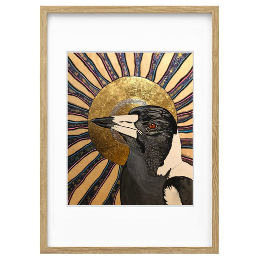 Mr. Mags in a Golden Sun - Framed Limited Edition Print with Gold Leaf