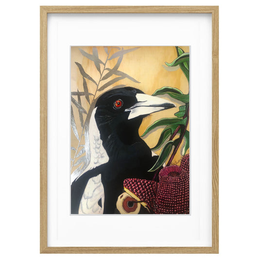 Mr. Maggs with Silver Leaves - Large A2 Framed Limited Edition Print