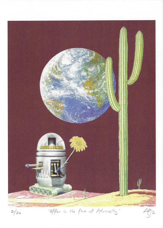 Offer in the face of Adversity (aka The Flower) - Limited Edition A4 Print by Anna Goodhind