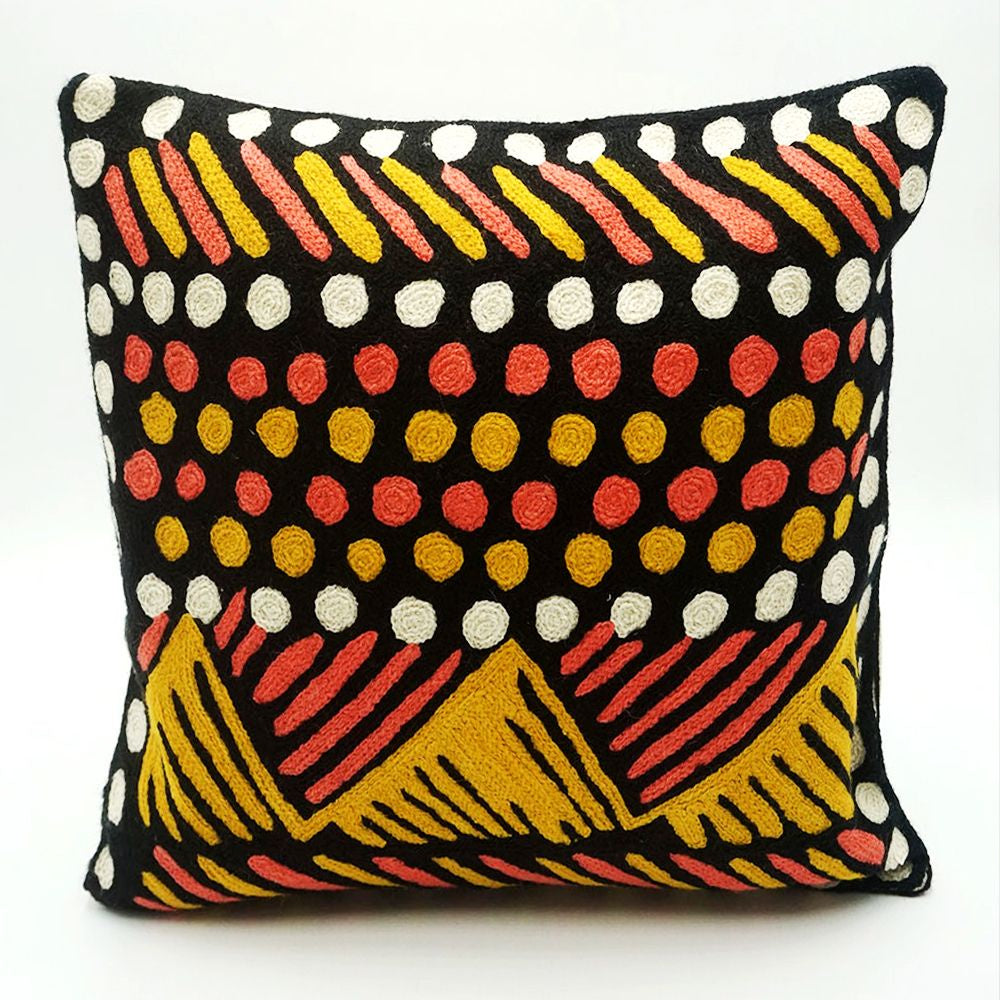 Chainstitch Cushion Cover - Carol Puruntatmeri