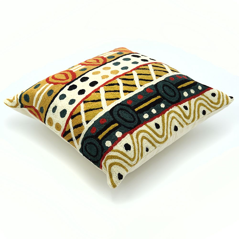 Chainstitch Cushion Cover - Josette Papajua