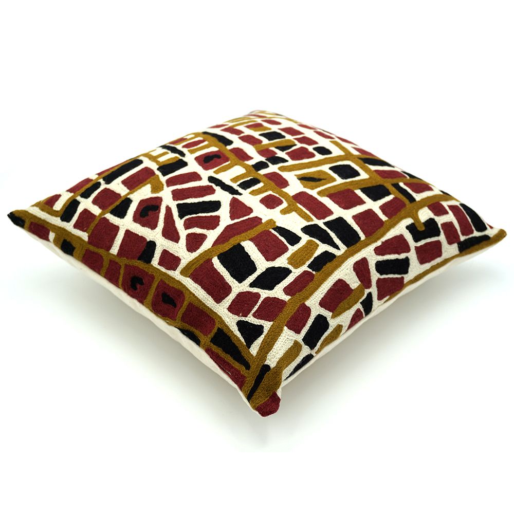 Chainstitch Cushion Cover - Rainbow Serpent